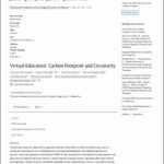 Virtual Education: Carbon Footprint and Circularity