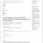 Food Loss Reduction and Carbon Footprint Practices Worldwide : A Benchmarking Approach of Circular Economy
