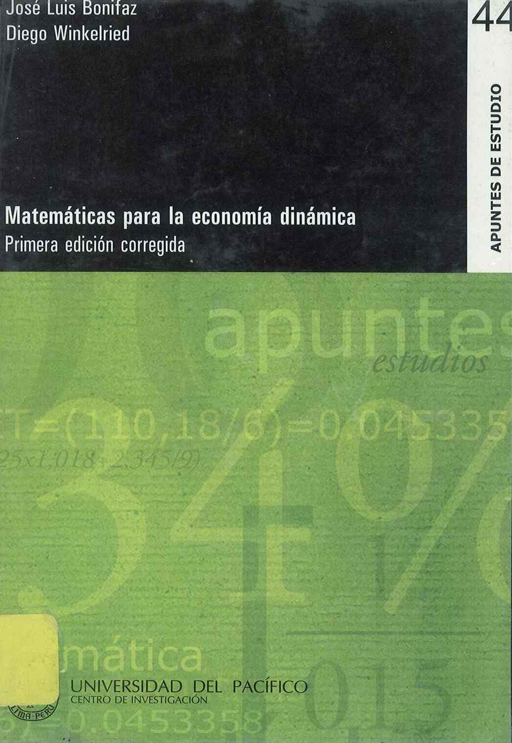 Matemáticas para la economía dinámica