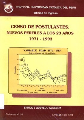 Censo de postulantes : nuevos perfiles a los 23 años 1971-1993