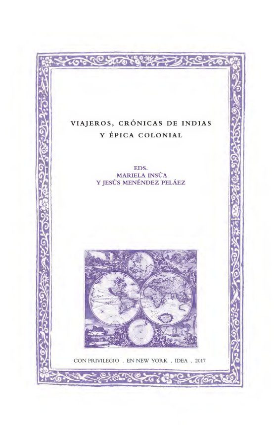 Viajeros, crónicas de indias y épica colonial