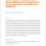 La comunicación en la gestión de la responsabilidad social ambiental dentro de una organización. Casos: IBM Perú y SHOHIN SA