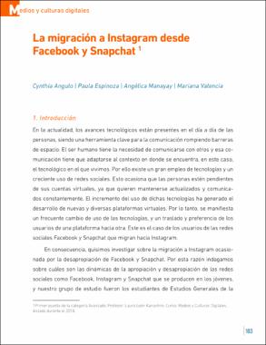 La migración a Instagram desde Facebook y Snapchat