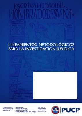 Lineamientos metodológicos para la investigación jurídica N° 1: La investigación en el Derecho Penal
