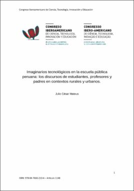 Imaginarios tecnológicos en la escuela pública peruana: los discursos de estudiantes, profesores y padres en contextos rurales y urbanos