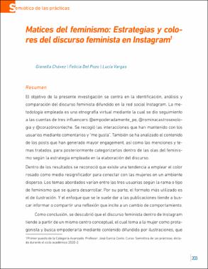 Matices del feminismo: Estrategias y colores del discurso feminista en Instagram