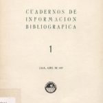 Cuadernos de información Bibliográfica No. 01