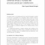 La garantía de la defensa procesal: Defensa eficaz y nulidad del proceso penal por indefensión