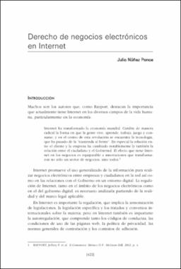 Derecho de negocios electrónicos en Internet