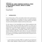 Tratado de libre comercio entre el Perú y los Estados Unidos: impacto sobre el empleo