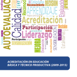 Acreditación en educación básica, técnico y productiva (2009-2015)