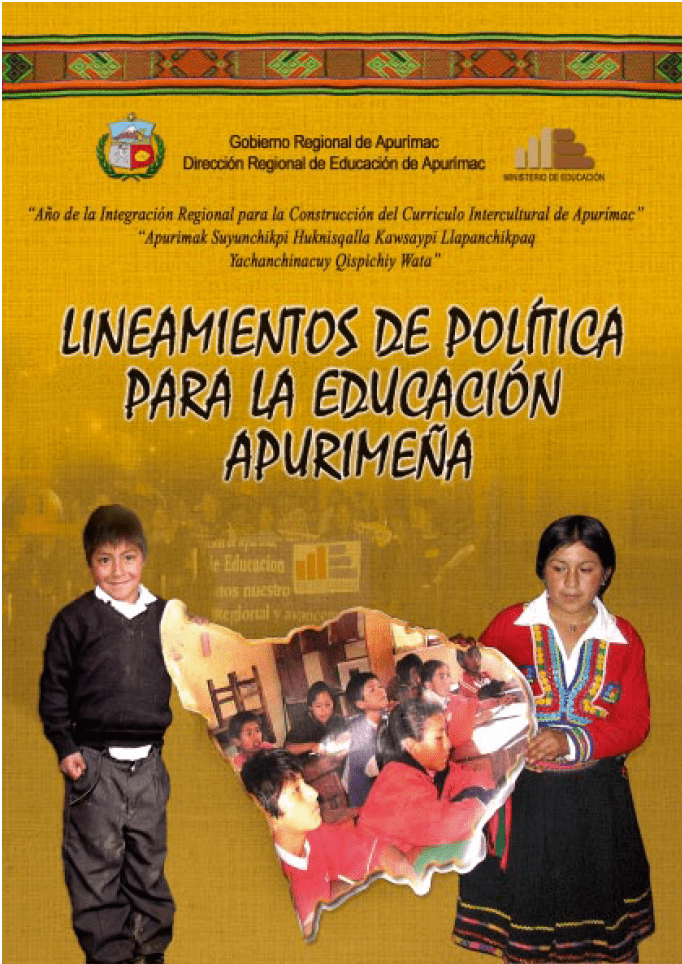 Lineamientos de política para la educación apurimeña : versión Popular del Proyecto Educativo Regional