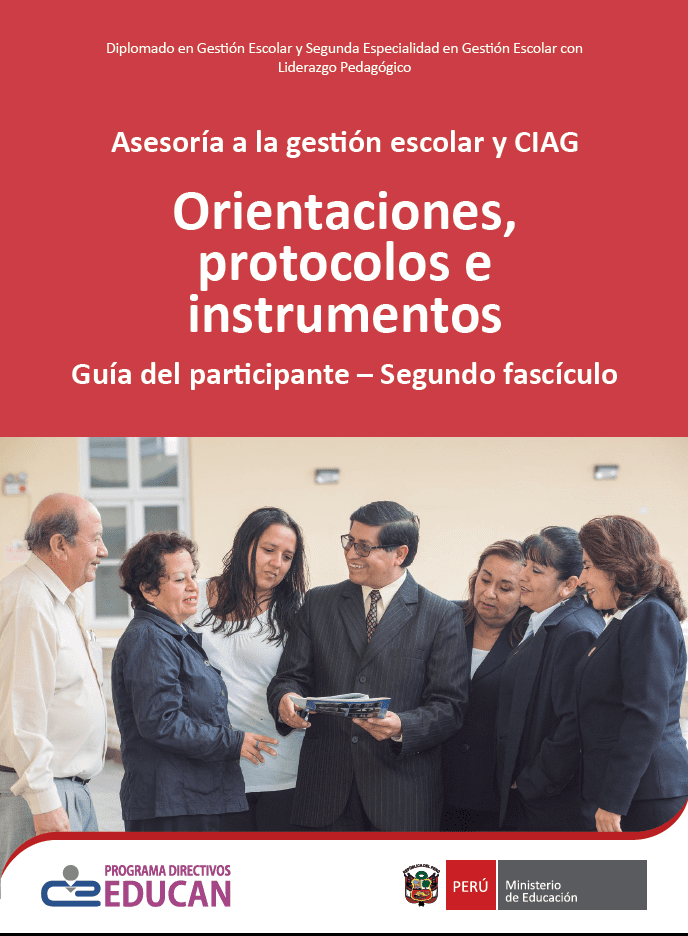 Orientaciones, protocolos e instrumentos : asesoría a la gestión escolar y CIAG. Guía del participante, segundo fascículo